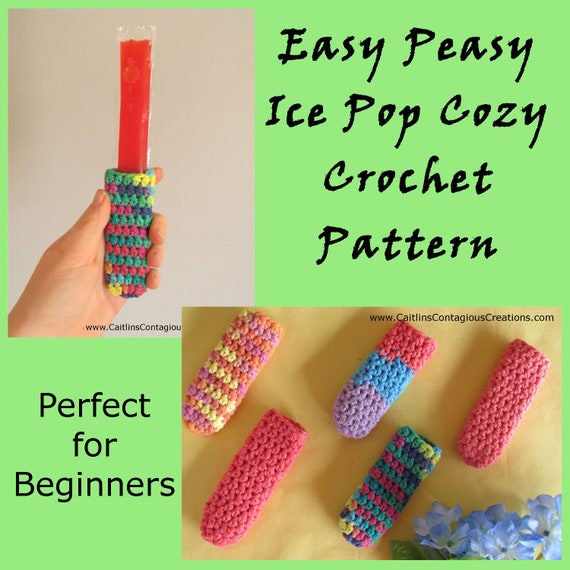 Kitchen Décor Crochet Pop Ice Handles Popsicle Holders Crochet Ice Pop
