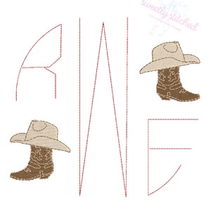 boot and hat mini fill embroidery design