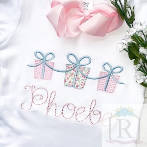 Gift Trio Applique Machine Embroidery Design