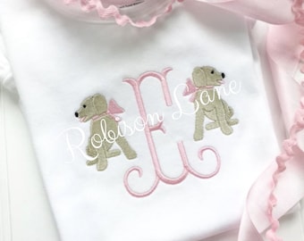 Precious Girl Pup Machine Embroidery Design