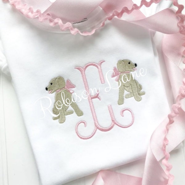 Precious Girl Pup Machine Embroidery Design