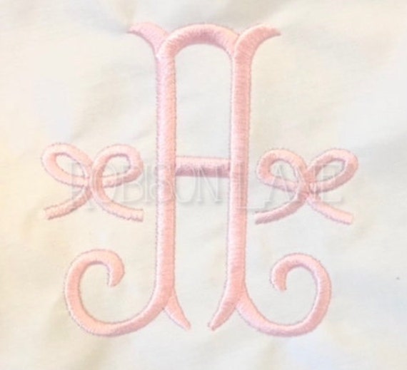 Mini bow machine embroidery design