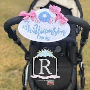 ITH stroller tag machine embroidery design