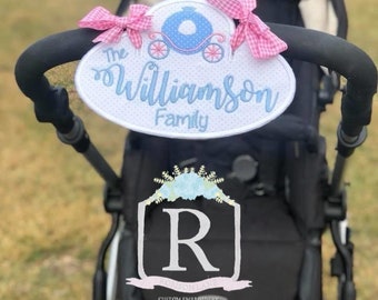 ITH stroller tag machine embroidery design