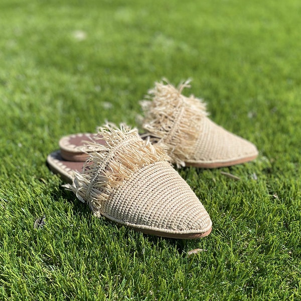 Raffia Mules