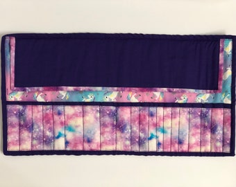 Unicorns on Cloud Nine Roll-Up Brush Holder