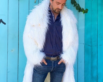 Men's Faux Fur Long Coat