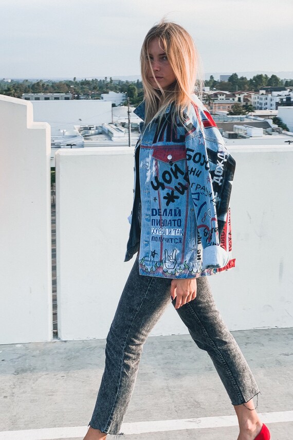 Hand Painted Jean Jacket Ideas - img-internet