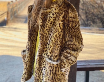 Leopard fur coat