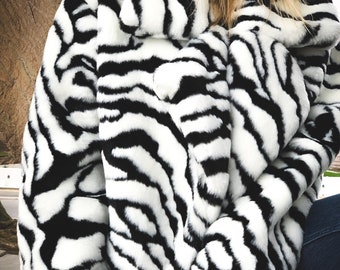 Zebra faux fur from bershka