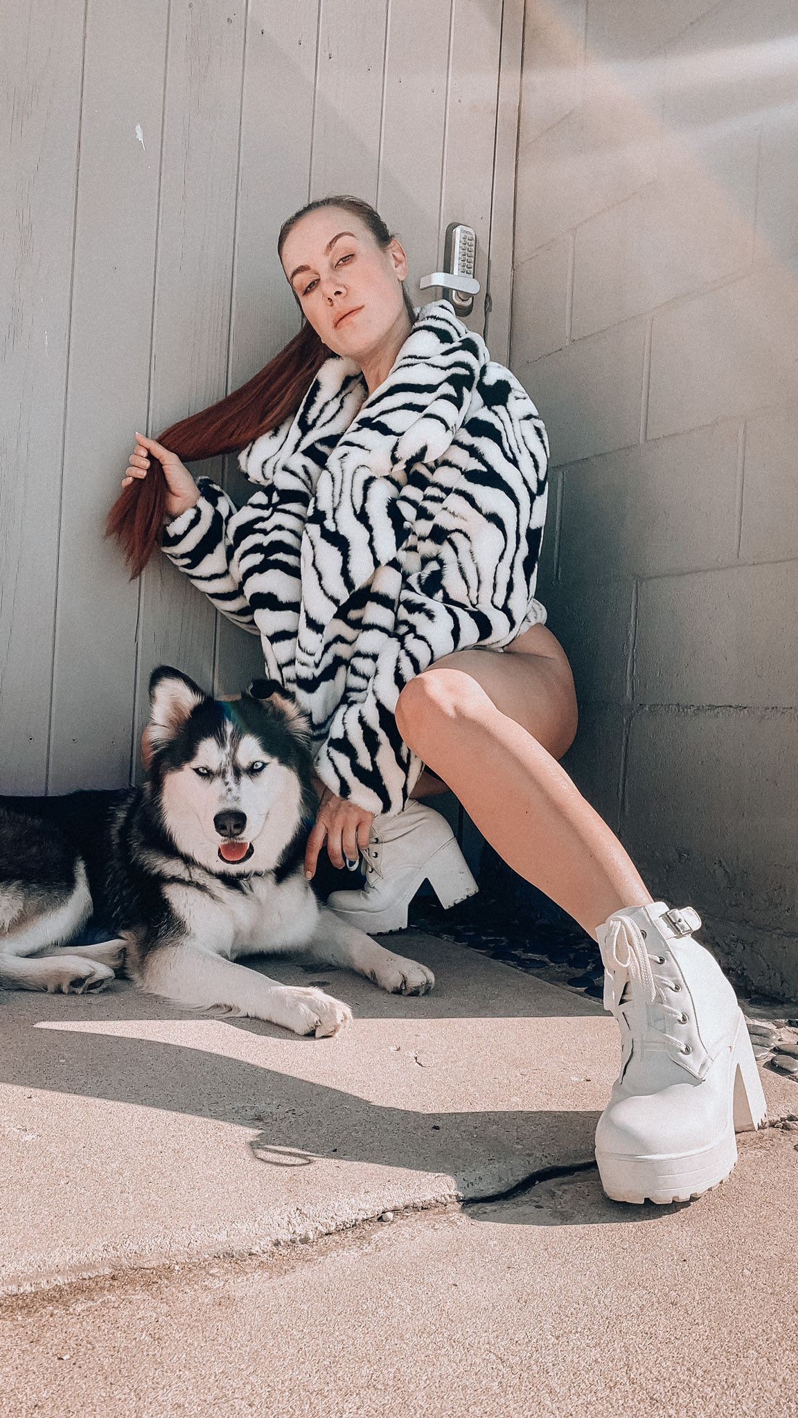 Zebra Cropped Fur Coat //MOVA// - Etsy