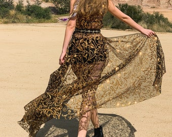slim fit dress slacks Mac Duggal Women's Embellished Crepe Gown with Chiffon Cape Sleeves - Black - Size 12 main image 0