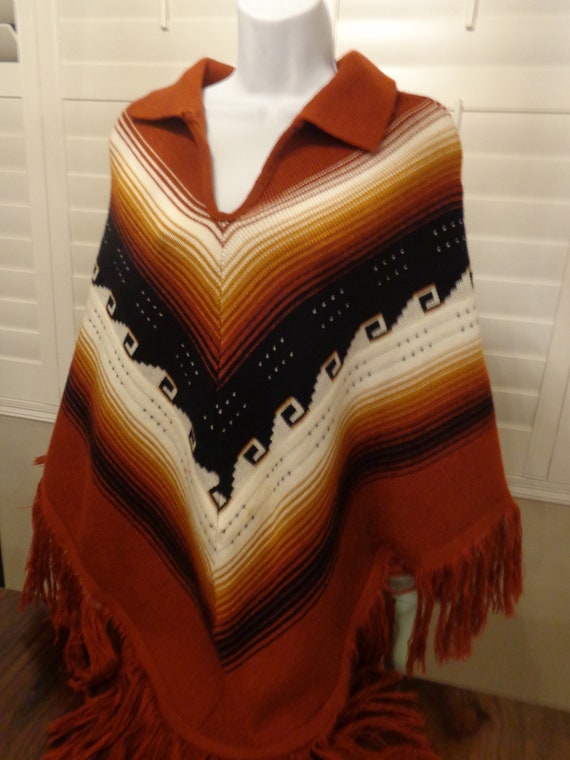 Women's Vintage Poncho One of a Kind Handmade - image 1