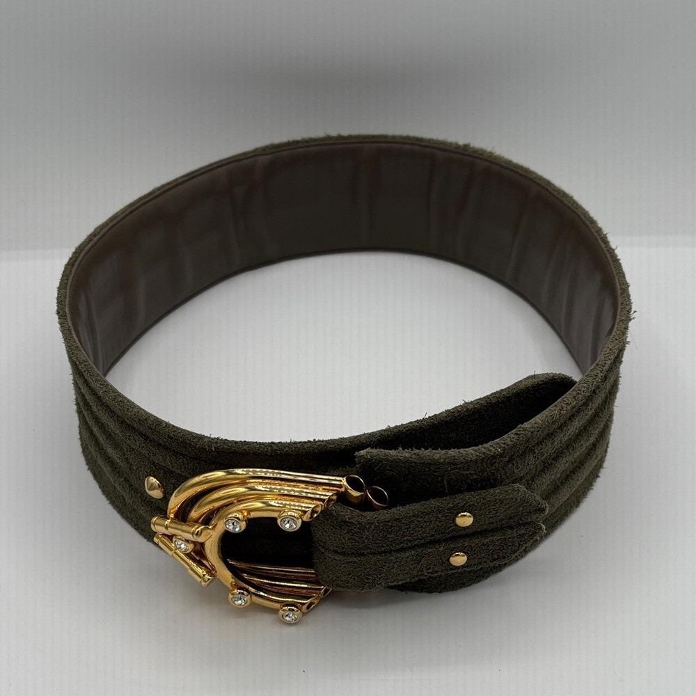 Vintage Green Suede Belt - Etsy display picture 1