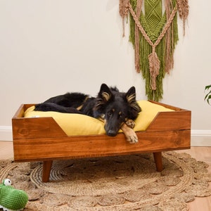 Medium Original D.O.G Pallet Wood Dog Bed with Custom Cushion and Insert, Australian Made, Made to Order