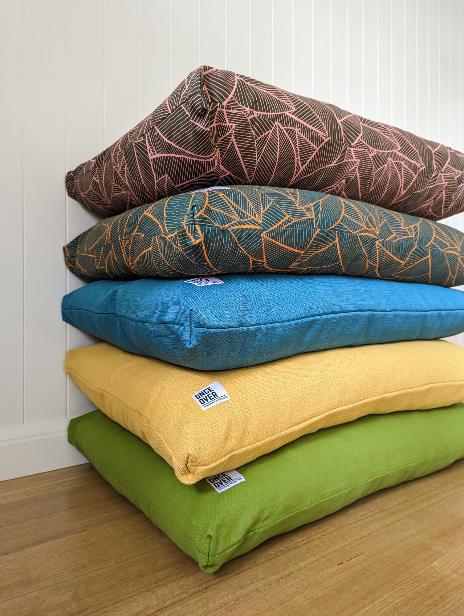 Medium Original D.O.G Pallet Wood Dog Bed With Custom Cushion and