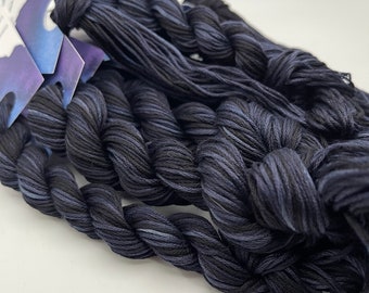 Hand Dyed Floss - Shades of Black