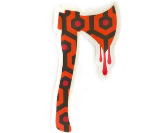 Horror Sticker | Vinyl Sticker | The Shining Sticker | The Shining Carpet Pattern | Bloody Axe Sticker