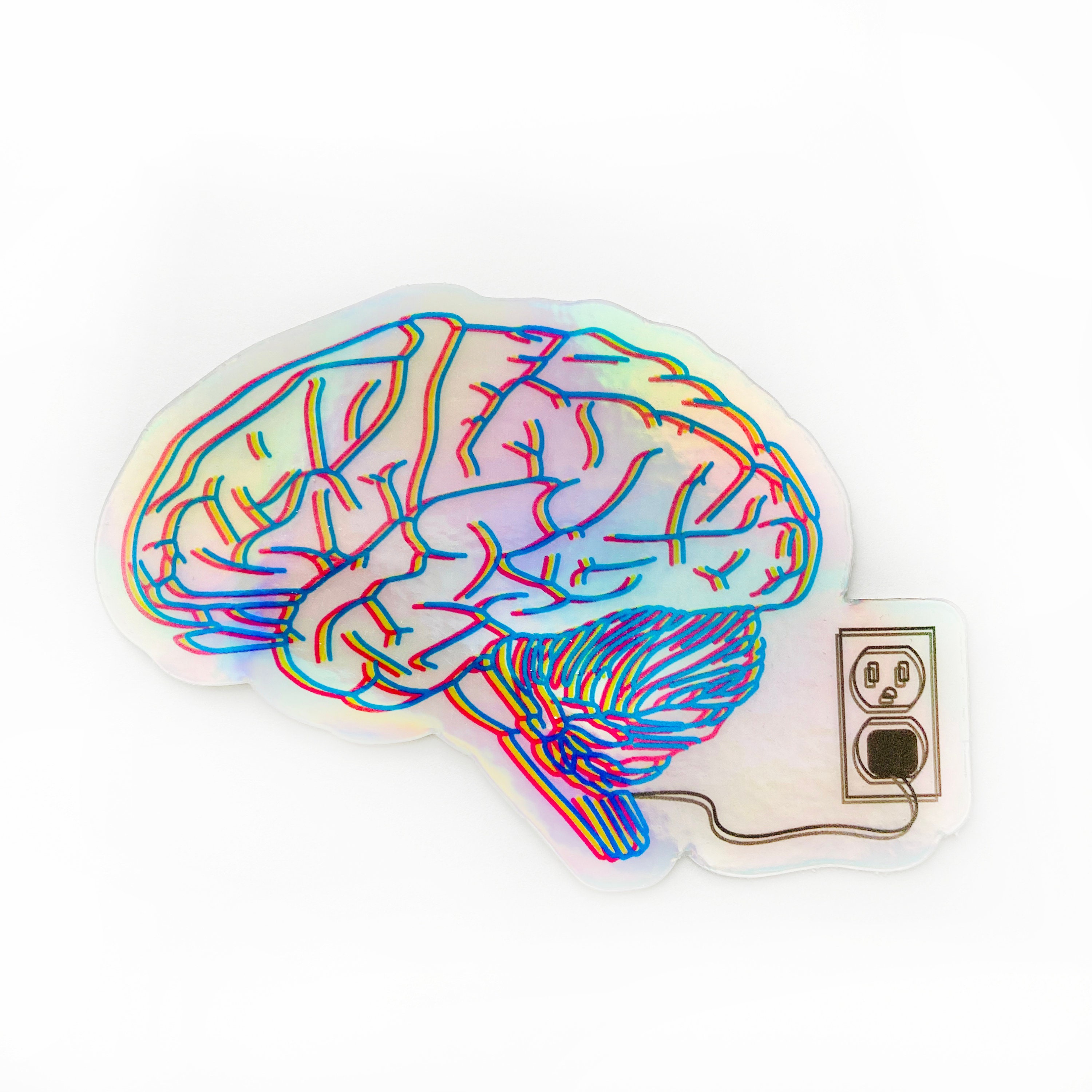 Sticker Loading Brain HOLOGRAPHIC Brain Sticker |
