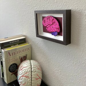 Brain Wood Cut Painting | Original Painting | Anatomical Art | Medical Art | Science Art | Neuroscience Art | Human Anatomy Brain image 4