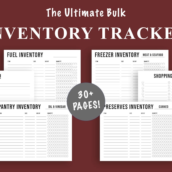 The Ultimate Freezer, Pantry, & Bulk Goods Inventory PRINTABLE | Get Organized Homemaker and Prepper Storage System | Shopping Lists + More
