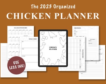The COMPLETE Chicken Planner | Gifts for Owners of Chickens | Pet Birds | PDF Organizer for Chores, Expenses | Instant Download Printable