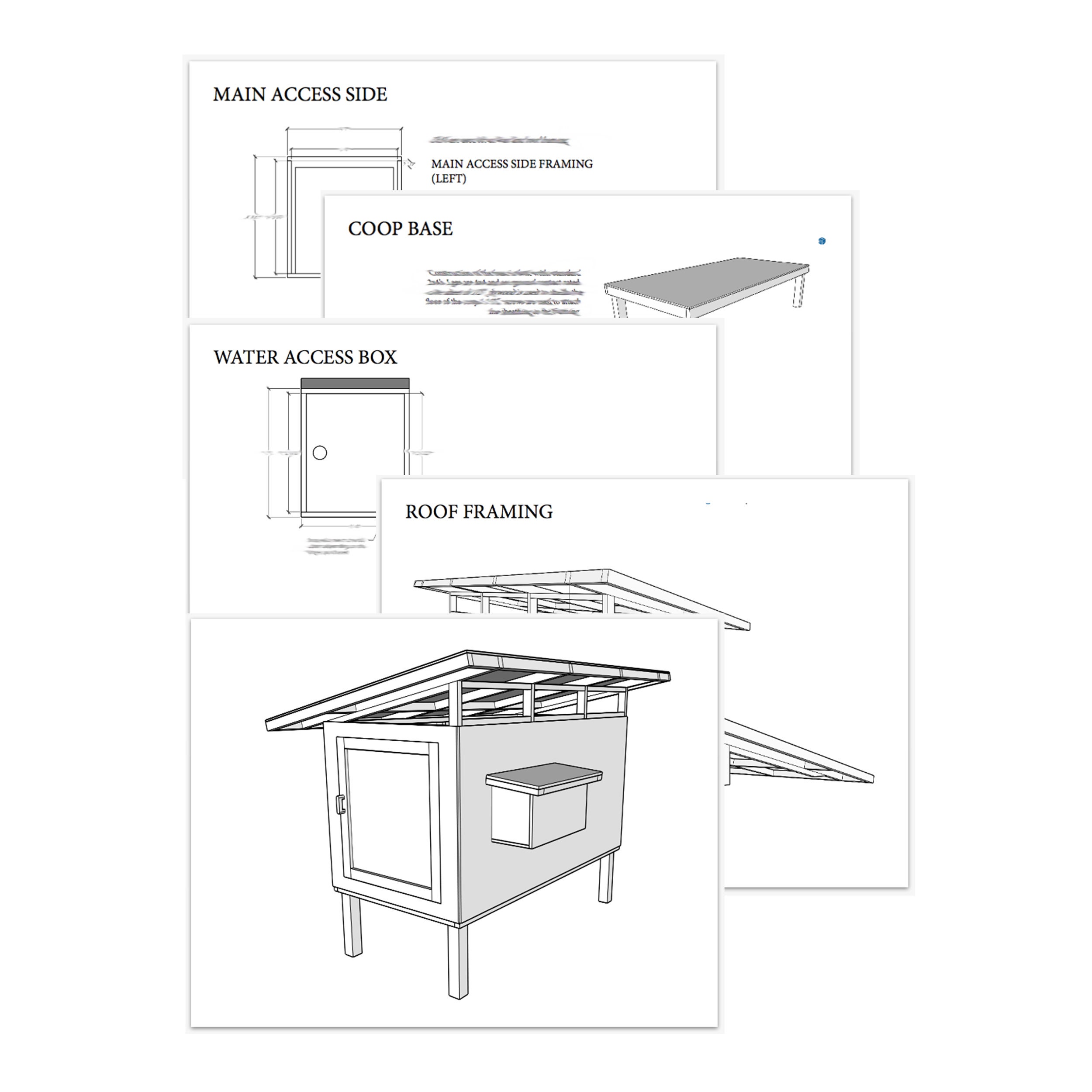 EFFICIENT Chicken Coop Plans DIY Backyard Hen House Large Etsy