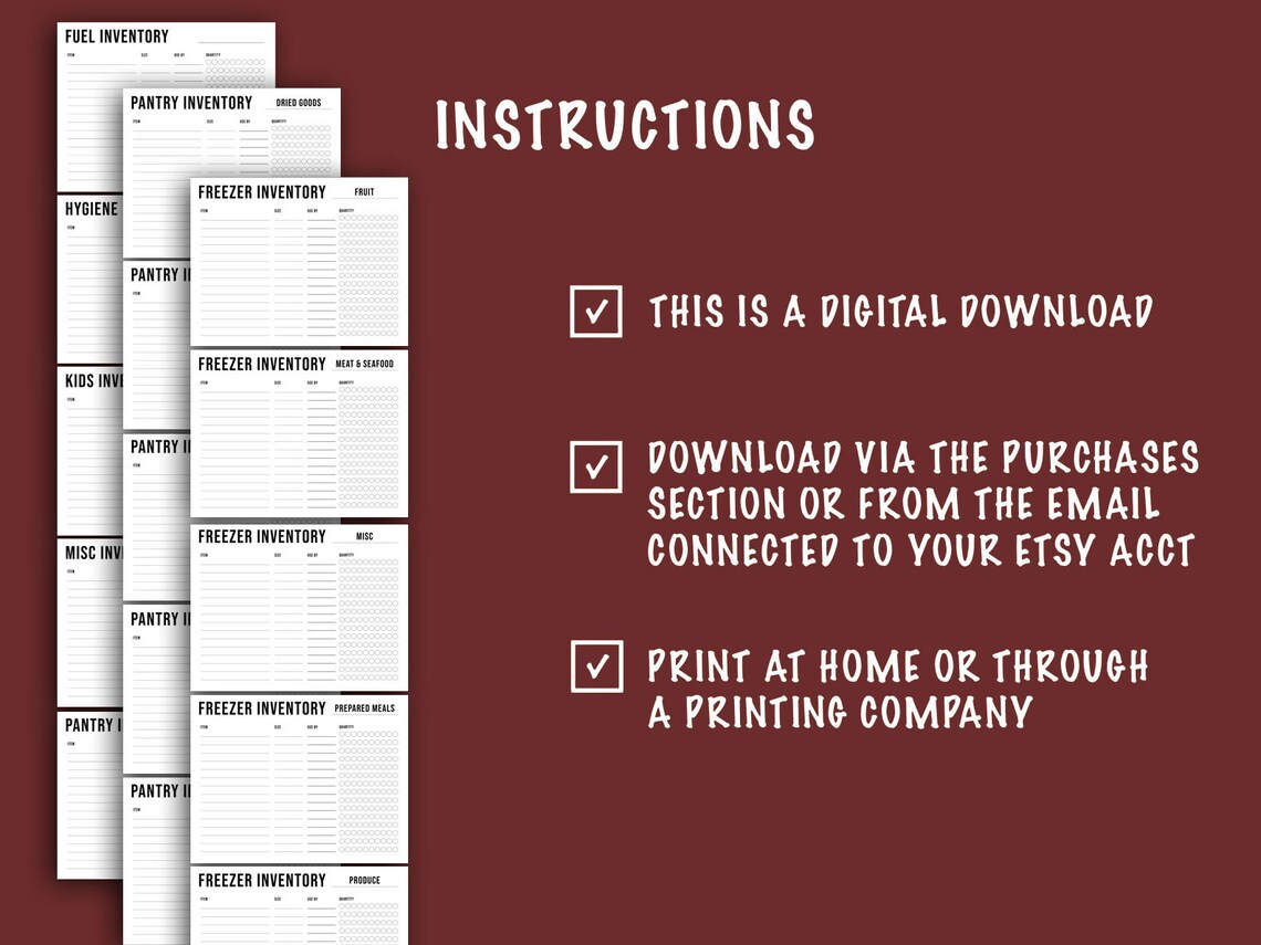 The Ultimate Freezer, Pantry, & Bulk Goods Inventory PRINTABLE | Get ...