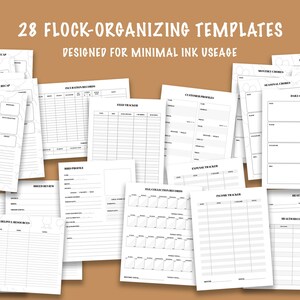 Puede incluir: Un conjunto de 28 plantillas imprimibles para organizar reba&ntilde;os dise&ntilde;adas para un uso m&iacute;nimo de tinta. Las plantillas incluyen secciones para registros de salud del reba&ntilde;o, seguimiento de la alimentaci&oacute;n, seguimiento de gastos y m&aacute;s.