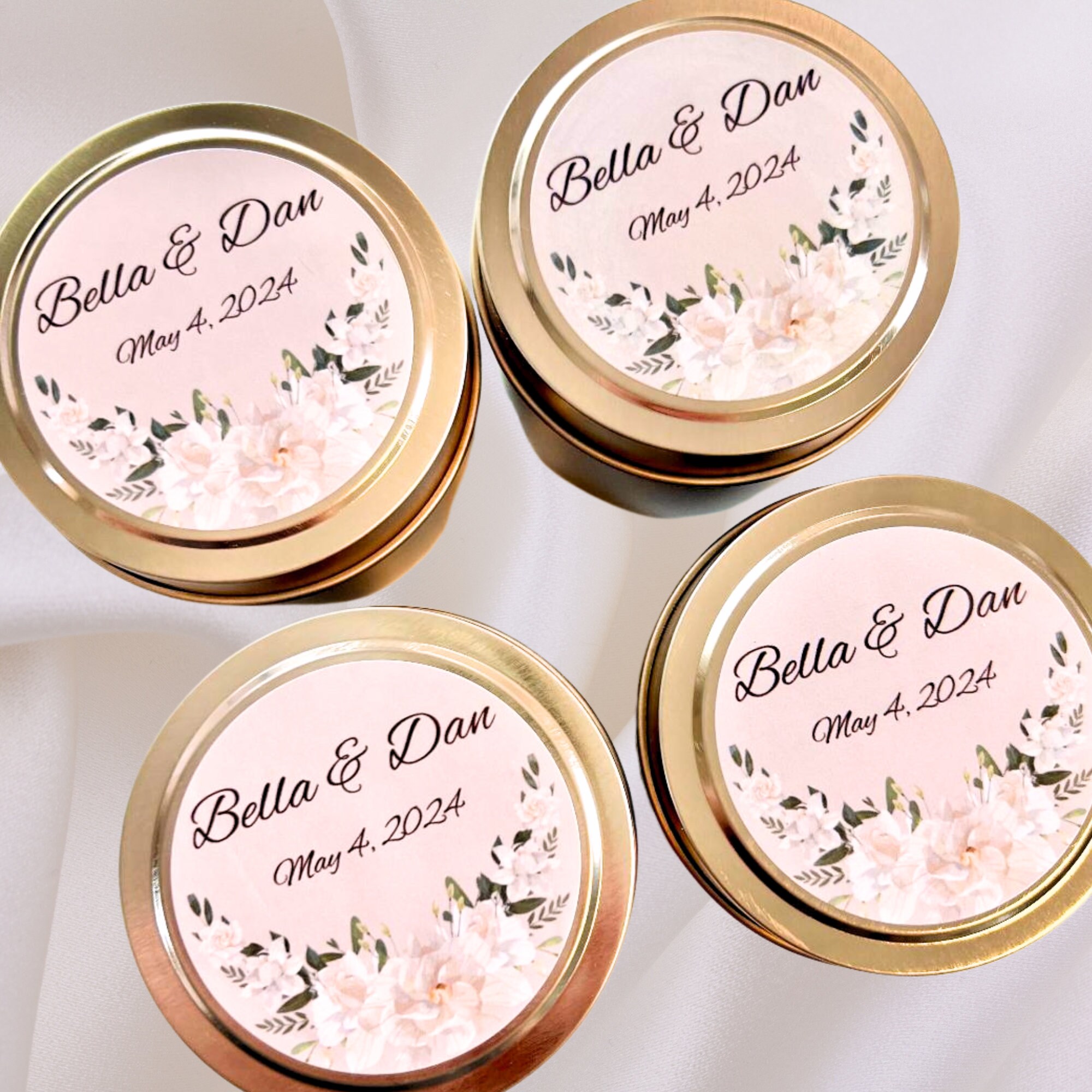 Bulk Candle Wedding Favors | 4oz Natural Soy Wax Candle | Bridal Shower ...