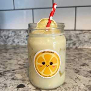 Sugared Lemon Scented Soy Candle: Iced Lemonade Mason Jar