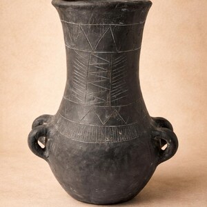 Nuraghenflasche, handgefertigtes Keramikgefäß – Archäologische Replik aus Sardinien – Antike Keramik – Einzigartiges Sammlerstück