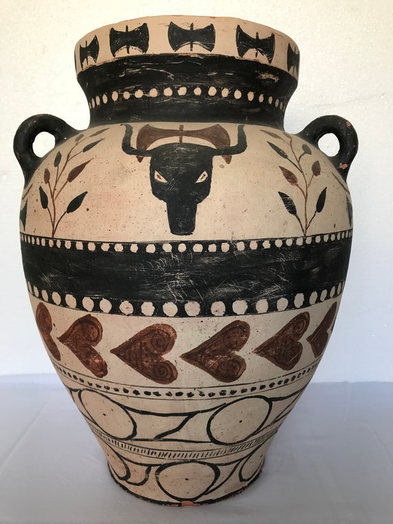 Greek Art Anfora Vase Greek Ceramic Interior Design Minoan Etsy