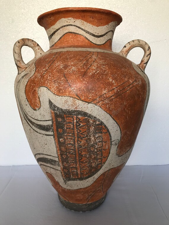Greek Art Amphora Vase Minoan Ceramic Ceramiche Etsy