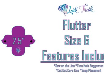 Size 6 Flutter/One Size Only/2.5" Snapped Width