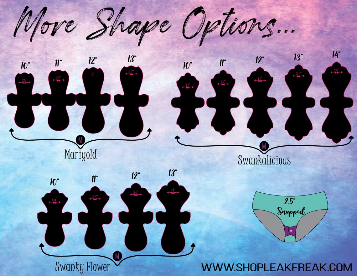 MADE TO ORDER Custom Cloth Menstrual Pad You Choose Size Etsy