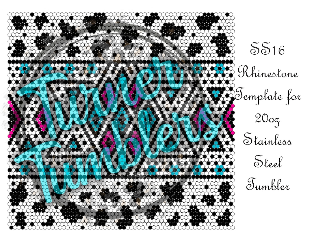 16ss Rhinestone Cow Aztec 20oz Template - Etsy