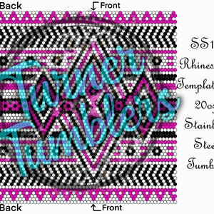 16ss rhinestone template 20oz tumbler