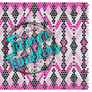 Pink Aztec ss20 rhinestone template 20oz tumbler