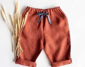 Pantalones de lino para niños: pantalones de verano para bebés y niños pequeños