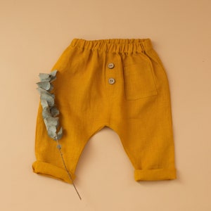 Boys linen pants, boys trousers, baby pants, boys linen trousers image 1