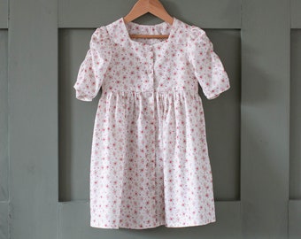 Robe de thé pour filles, robe en coton bio, robe de style vintage, robe bohème, robe en coton pour tout-petits