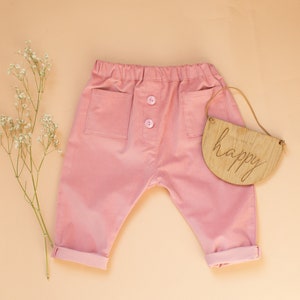 Pink girls trousers, pink girls pants, girls corduroy pant, girls cotton bottom, toddler pants, toddler trousers