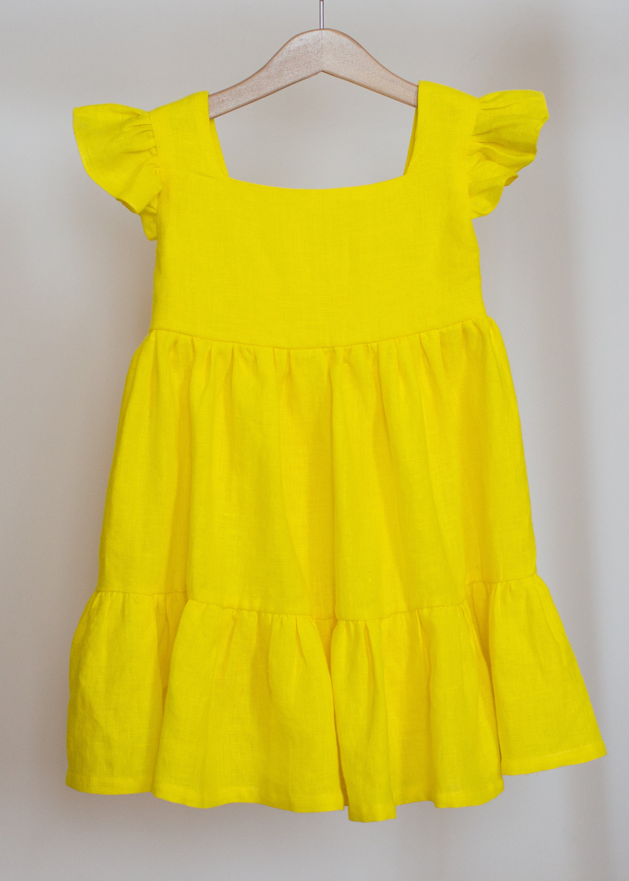 Girls Linen Baby Dress choice of Colors Boho Dress | Etsy