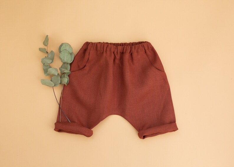Linen boys pants, linen boys trousers, toddler boys pants, toddler boys trousers, linen boy buttom image 1