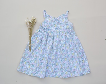 Floral Organic Cotton Baby Dress: Ruffle Detail