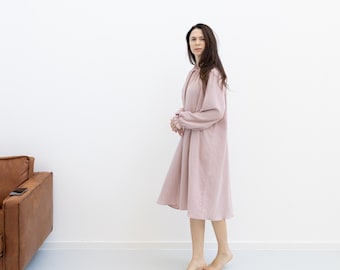 Camisola de manga comprida em algodão orgânico: roupa de dormir feminina