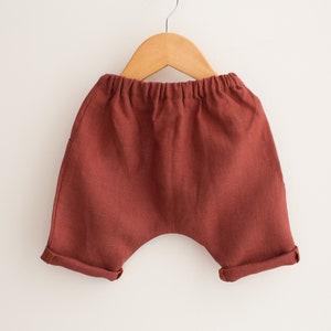Linen boys pants, linen boys trousers, toddler boys pants, toddler boys trousers, linen boy buttom image 4