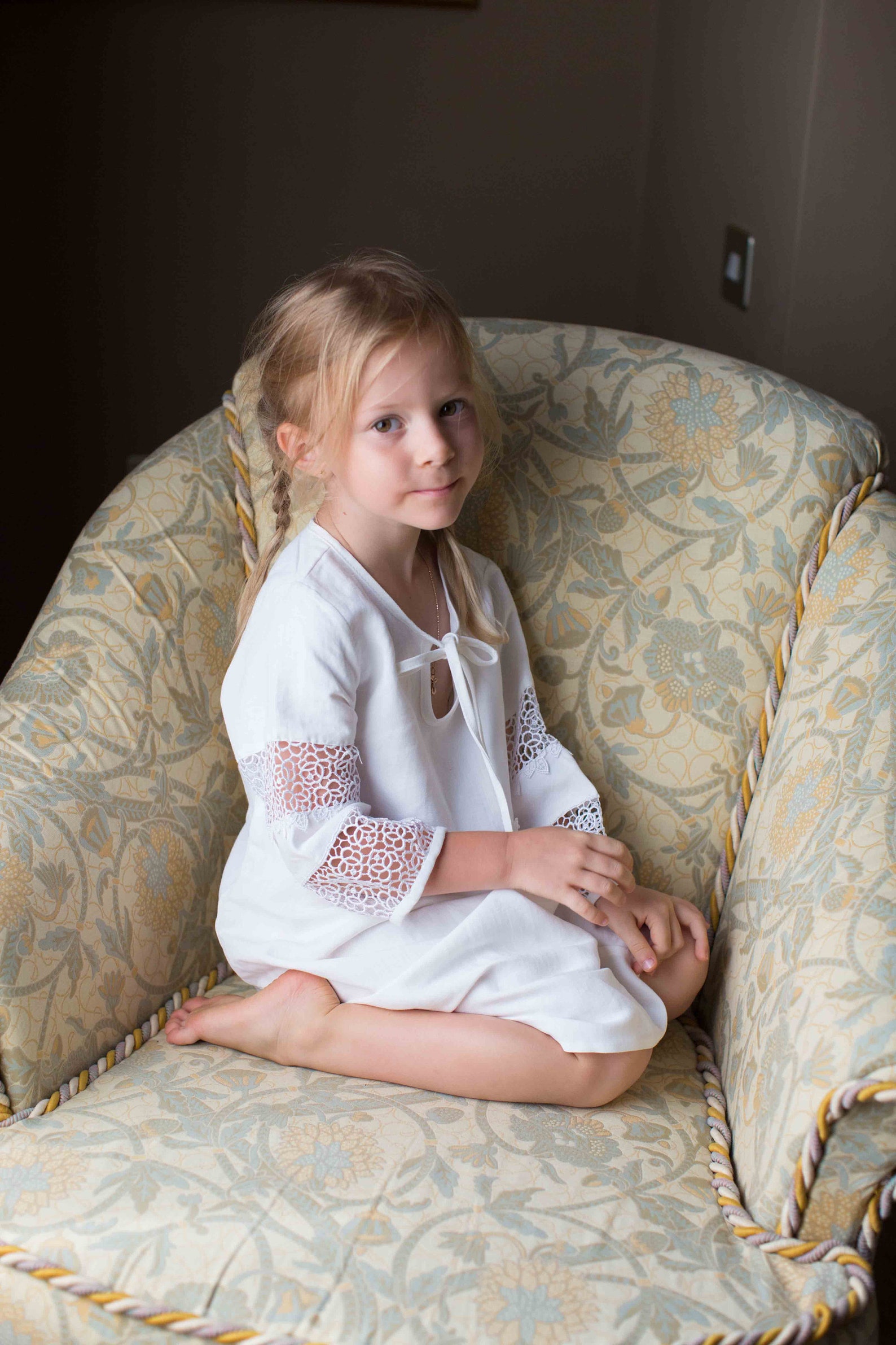 Linen Girls nightgown with laces Toddler sleepwear Girl Etsy