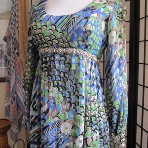 Vintage Clifton Wilhite Dallas Women&#39;s Empire Waisted Maxi Formal Dress Size 10 Original